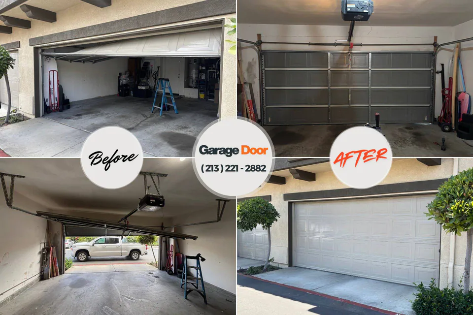 Before and after: garage door repair Valdez, AK